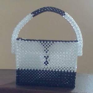 Creative Hand Woven African Woven Clutch - Blue & White